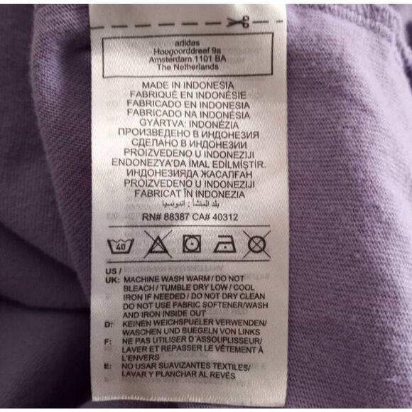 ADIDAS ORIGINALS TREFOIL CROPPED T-SHIRT PURPLE SZ.XL EUC. - Picture 8 of 8